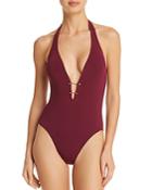 Robin Piccone Luca Plunge One Piece Swimsuit