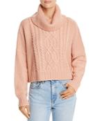 Jack By Bb Dakota Say Anything Cropped Cable-knit Sweater - 100% Exclusive