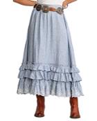 Laurent Ralph Lauren Scallop Tiered Skirt
