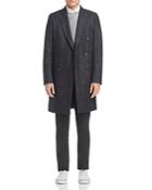 Ps Paul Smith Double-breasted Plaid Overcoat