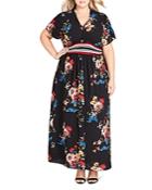 City Chic Plus Avery Floral Maxi Dress