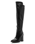 Charles David Women's Shania Studded Leather Tall High-heel Boots