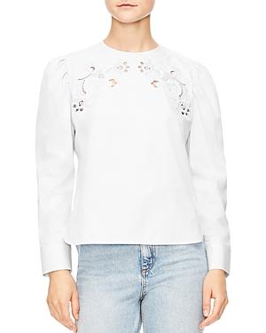 Sandro Aster Puff-sleeve Top