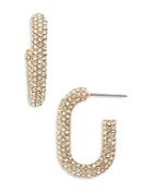 Baublebar Sybil Pave Oval Hoop Earrings In Gold Tone