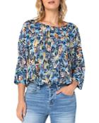 Liverpool Los Angeles Feather Print Tie Back Top