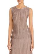 Fabiana Filippi Metallic Knit Sleeveless Top