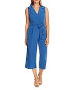 Vince Camuto Faux-wrap Belted Jumpsuit