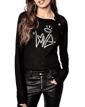 Zadig & Voltaire Love Studded Cashmere Sweater