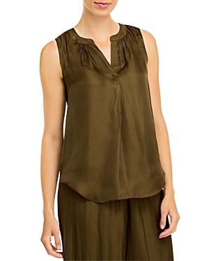 T Tahari Airflow Split Neck Tank