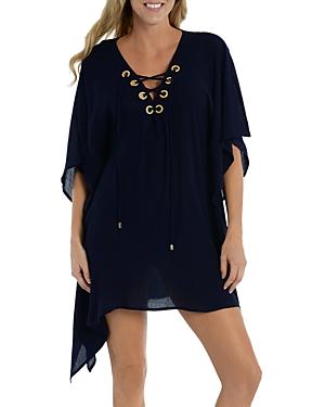La Blanca Capri Lace Up Caftan Swim Cover-up