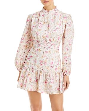 Bardot Hendry Floral Eyelet Mini Dress