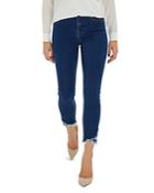 Jen7 By 7 For All Mankind Frayed Hem Skinny Ankle Jeans In Amalfi
