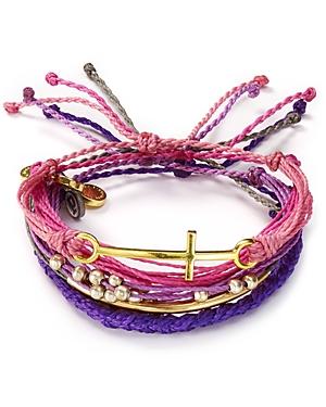 Pura Vida Bracelets Purple Passion Bracelets, Set Of 5