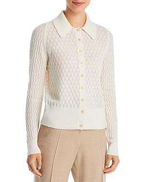 Lafayette 148 New York Mixed Stitch Cardigan