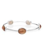 Ippolita Sterling Silver Rock Candy Bangle Bracelet In Brown Shell Doublet