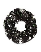 Ganni Abstract Print Crepe Scrunchie