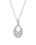 Kc Designs Diamond Round And Baguette Pendant Necklace In 14k White Gold, .50 Ct. T.w.