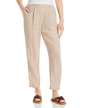 Eileen Fisher Gingham Tapered Ankle Pants