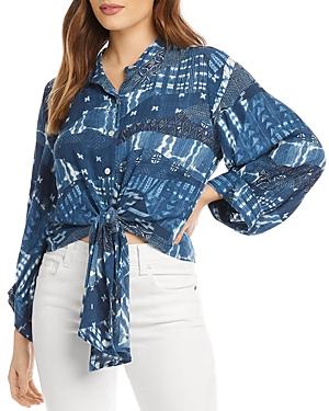 Karen Kane Blouson Tie Front Top