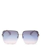 Kate Spade New York Janay Mirrored Square Sunglasses, 61mm