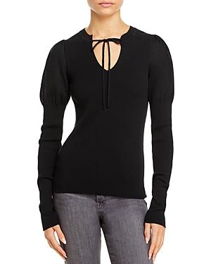 Rebecca Taylor Tie Neck Ribbed Sweater