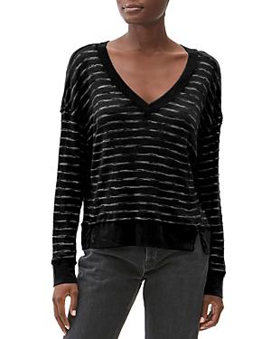 Michael Stars Camila Striped Vented Hem Sweater