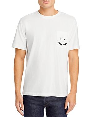 Ps Paul Smith Ps Happy Organic Cotton Logo Graphic Pocket Tee