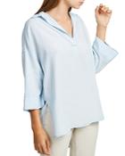 French Connection Julienne Cotton V-neck Shirt