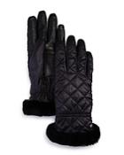 Ugg All Weather Shearling Cuff Quilted Tech Gloves