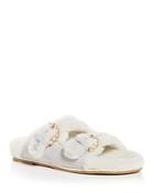 Stuart Weitzman Women's Piper Chill Shearling Slide Sandals