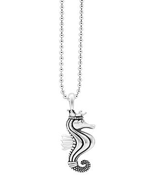 Lagos Sterling Silver Rare Wonders Seahorse Pendant Necklace, 34