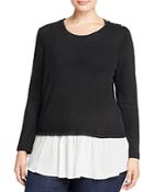 B Collection By Bobeau Curvy Agatha Layered-look Sweater