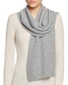 C By Bloomingdale's Waffle Knit Cashmere Scarf - 100% Exclusive
