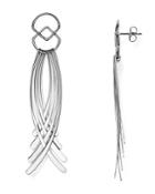 Sterling Silver Curved Fringe Drop Earrings - 100% Exclusive