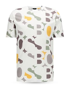 Boss Tiburt Cotton Logo Print Tee
