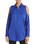 Dkny Cold Shoulder Silk Blouse - 100% Bloomingdale's Exclusive