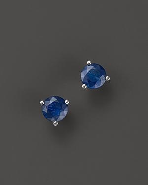 Sapphire Stud Earrings In 14k White Gold - 100% Exclusive