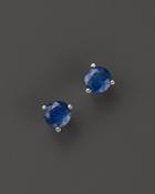 Sapphire Stud Earrings In 14k White Gold - 100% Exclusive