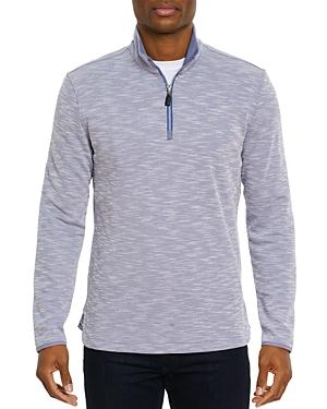 Robert Graham Allman Waffle Knit Quarter-zip Pullover