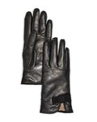 Bloomingdale's Bow Leather & Cashmere Gloves - 100% Exclusive