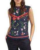 Ted Baker Hedgerow Sleeveless Floral-print Top