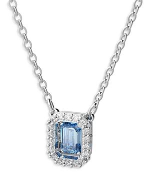 Swarovski Millenia Pave & Blue Octagon Crystal Pendant Necklace, 14.87-16.87