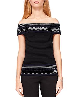 Ted Baker Hanyie Off-the-shoulder Ribbed Knit Top