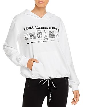 Karl Lagerfeld Paris Graphic Drawstring Hoodie