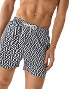 Reiss Clifford Geometric Printed Swim Shorts