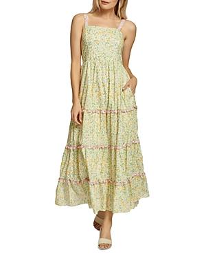 Lost And Wander Cecilia Cotton Mixed Print Maxi Dress