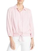 Atlast Isa Striped Tie Front Shirt