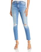 Mother The Looker Ankle Fray Skinny Jeans In Not Cut & Pasted