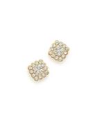 Bloomingdale's Diamond Cluster Square Earrings In 14k Yellow Gold, 0.70 Ct. T.w. - 100% Exclusive