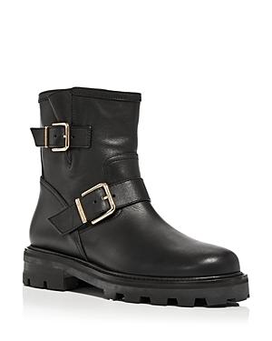 Jimmy Choo Women's Youth Ii Double Buckle Pull On Booties